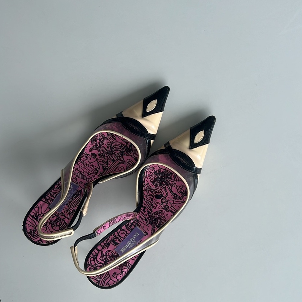 Emilio Pucci Firenze Sling Back Pumps - Picture 7 of 9